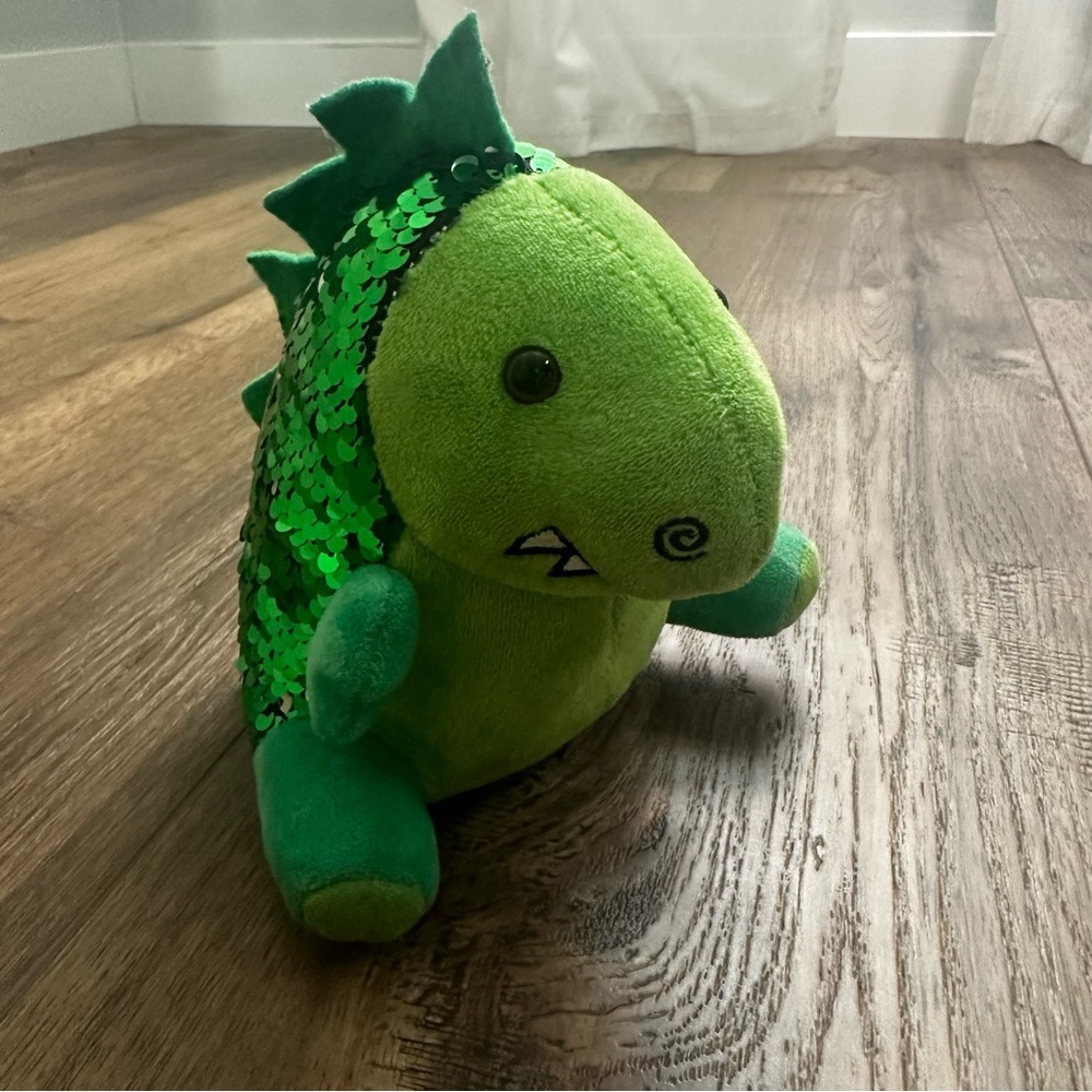 Weighted Plush, Kid’s Mini Sequin Pet, Dazzle the Dinosaur, Sensory Toy, 14oz.